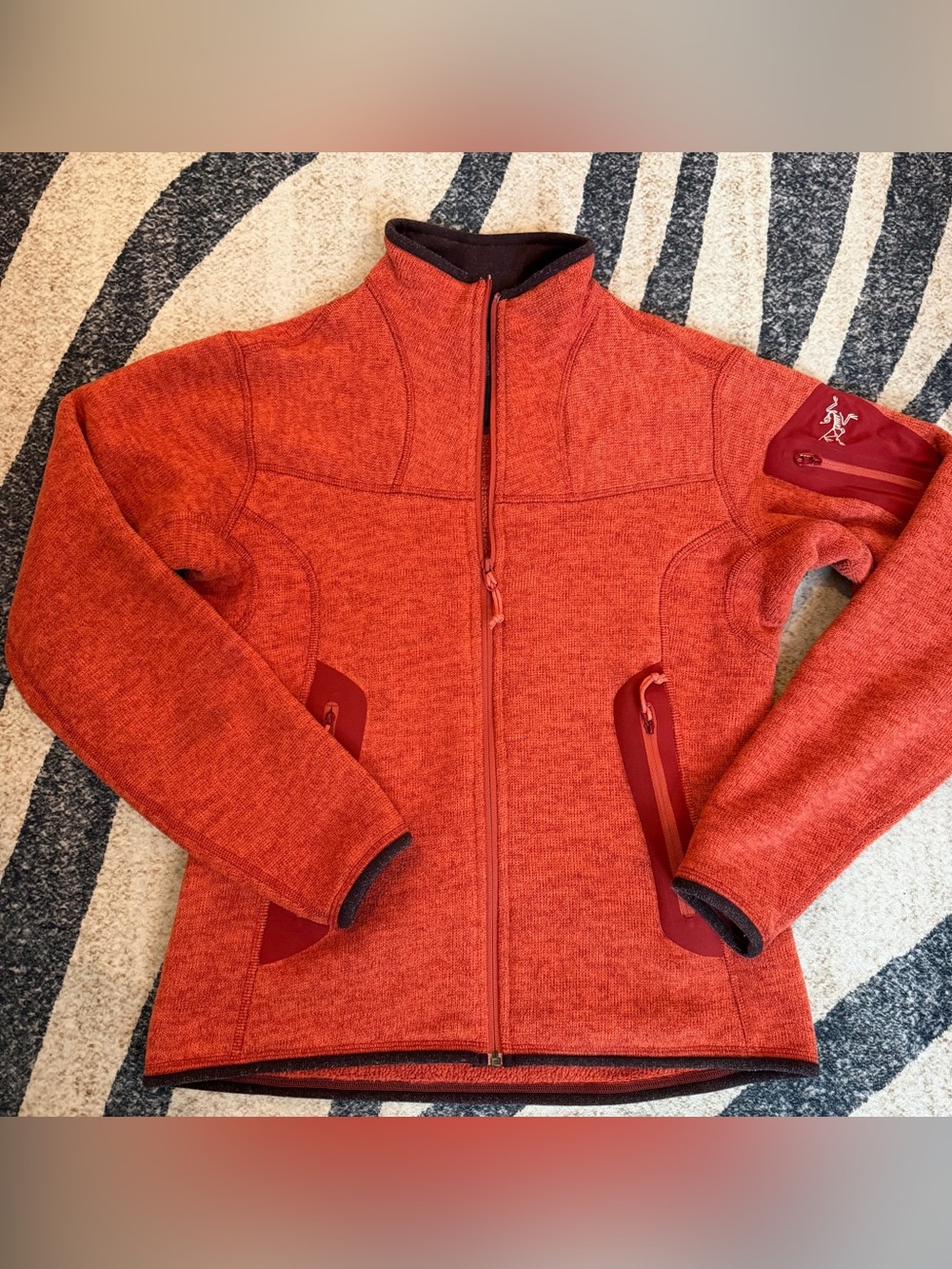 Arc'teryx Women's COVERT CARDIGAN Orange Fleece Jacket Size SMALL